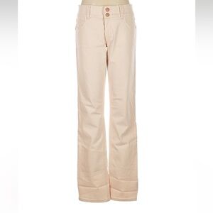 CAbi Women's Light Tan Flare Jeans